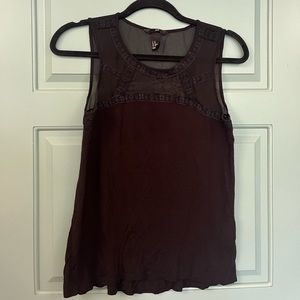 Black fancy t-shirt (no sleeves) with transparent parts